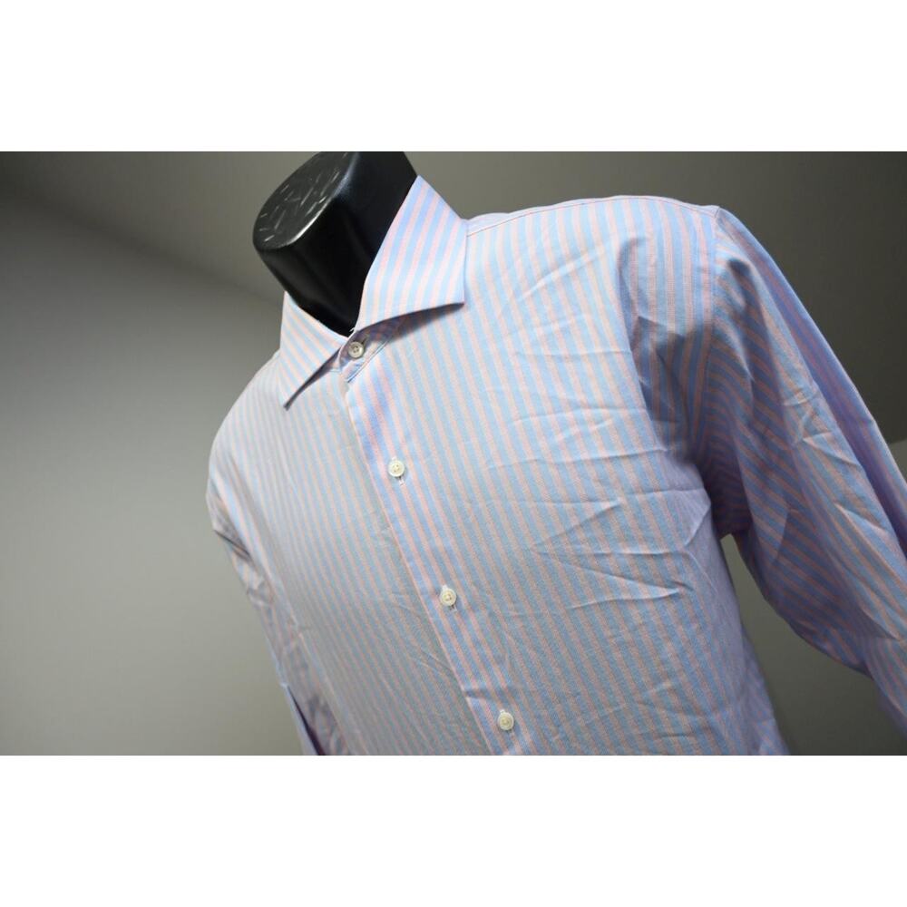 Brooks Brothers Dress Shirt Regent Button Up Striped Mens Sz‎ Large 16.5 34/35